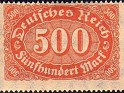 Germany 1922 Numeros 500 Naranja Scott 203